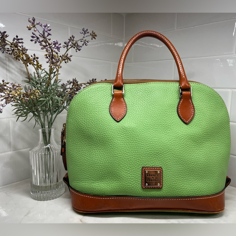 Dooney & Bourke Pebble Grain Leather Zip Zip Satchel